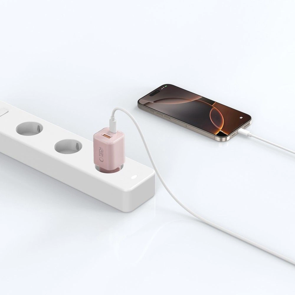 Tech-Protect NCM33W 2-port PD33W/QC3.0 wall charger - pinkeng