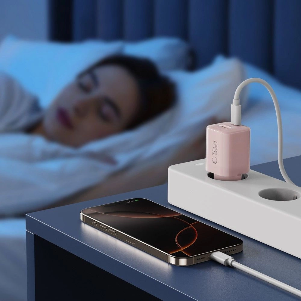 Tech-Protect NCM33W 2-port PD33W/QC3.0 wall charger - pinkeng