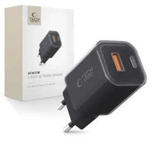 Tech-Protect NCM33W 2-port PD33W/QC3.0 wall charger - blackeng