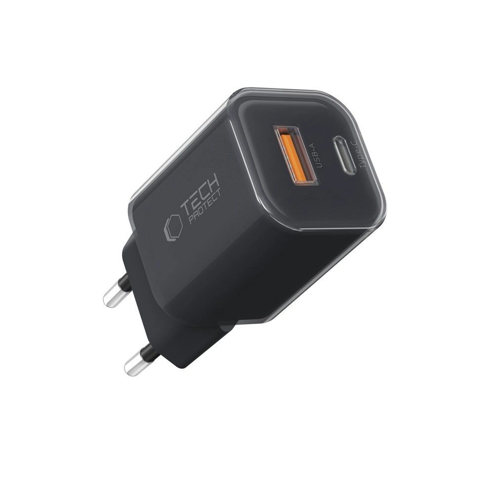 Tech-Protect NCM33W 2-port PD33W/QC3.0 wall charger - blackeng