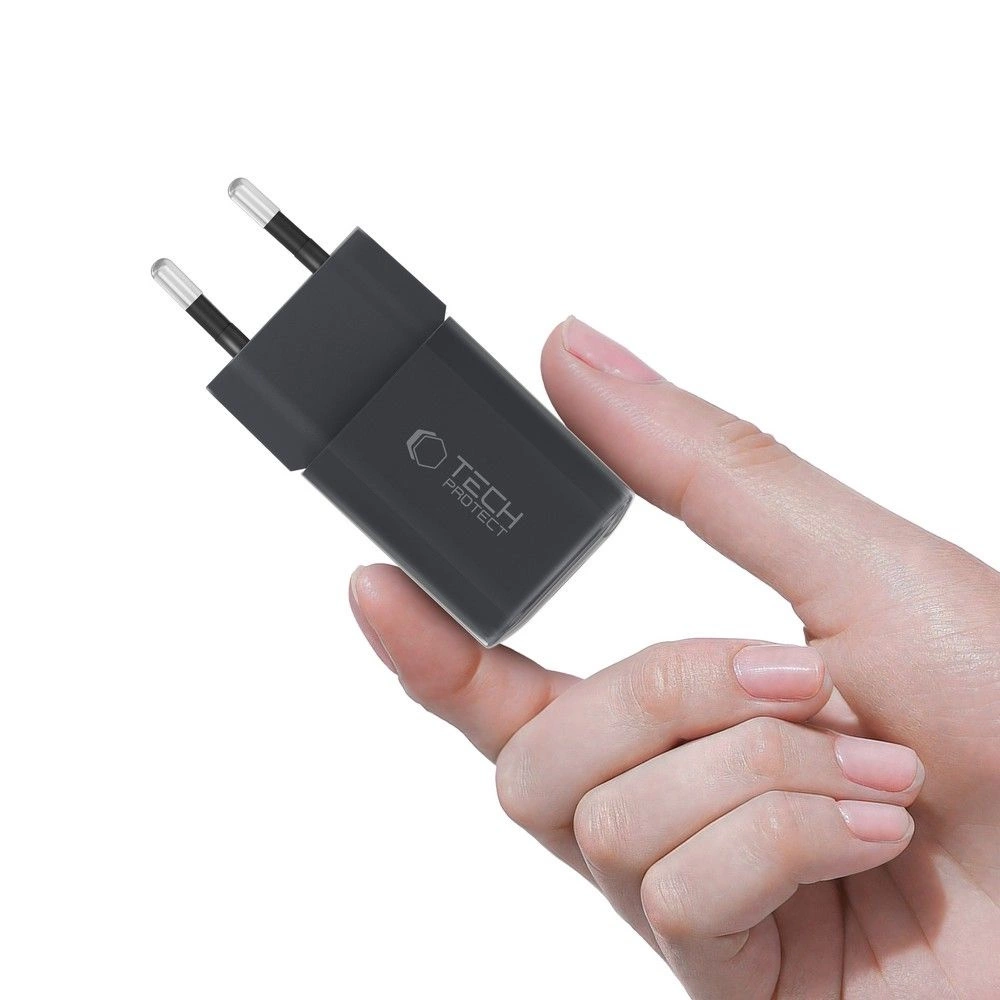 Tech-Protect NCM33W 2-port PD33W/QC3.0 wall charger - blackeng
