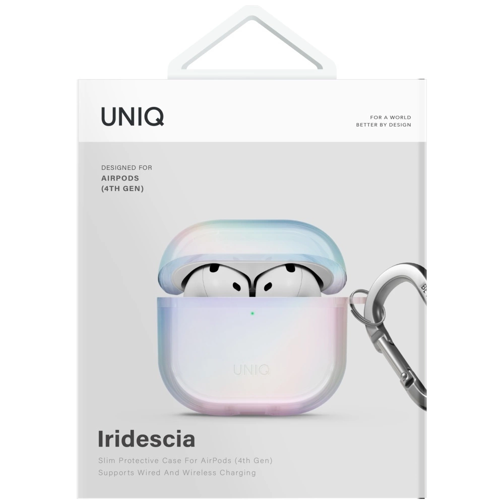 Uniq Iridescia case for AirPods 4 Hang Case - holo whiteeng