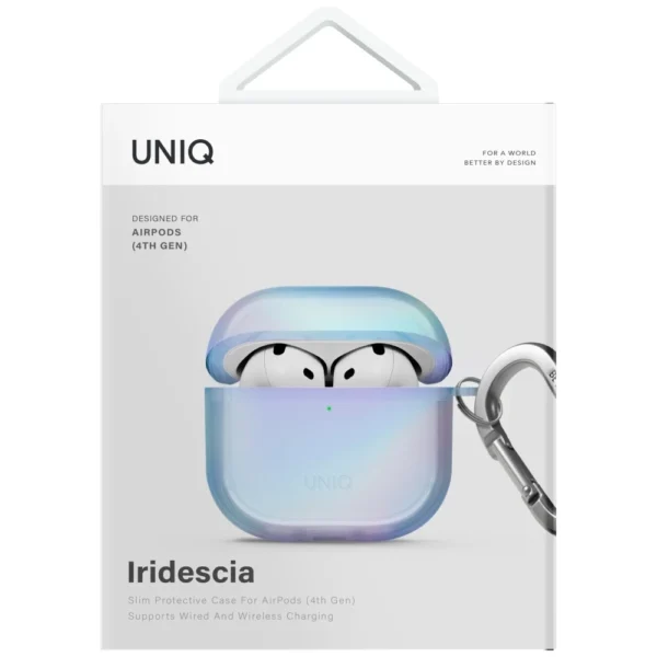 Uniq Iridescia case for AirPods 4 Hang Case - holo blueeng
