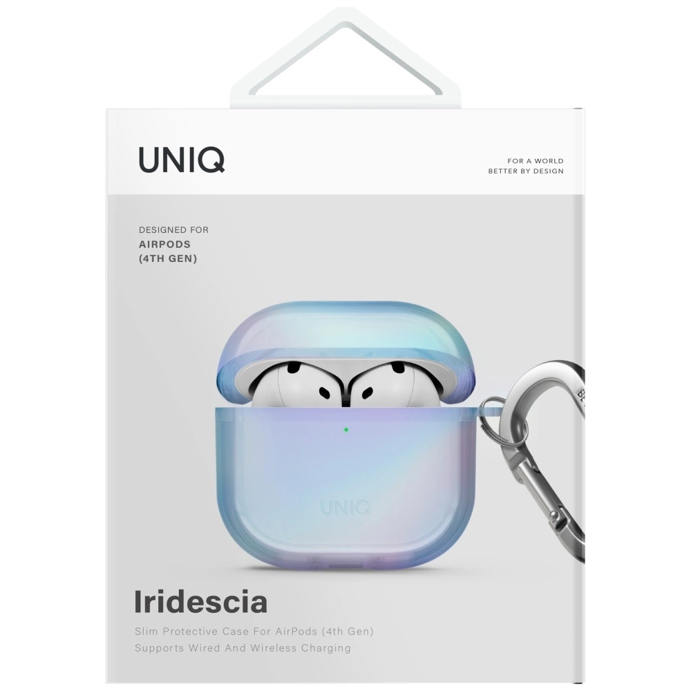 Uniq Iridescia case for AirPods 4 Hang Case - holo blueeng