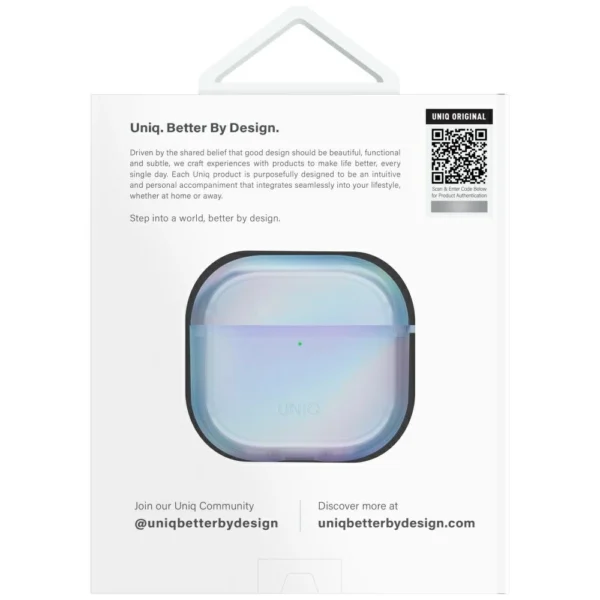 Uniq Iridescia case for AirPods 4 Hang Case - holo blueeng