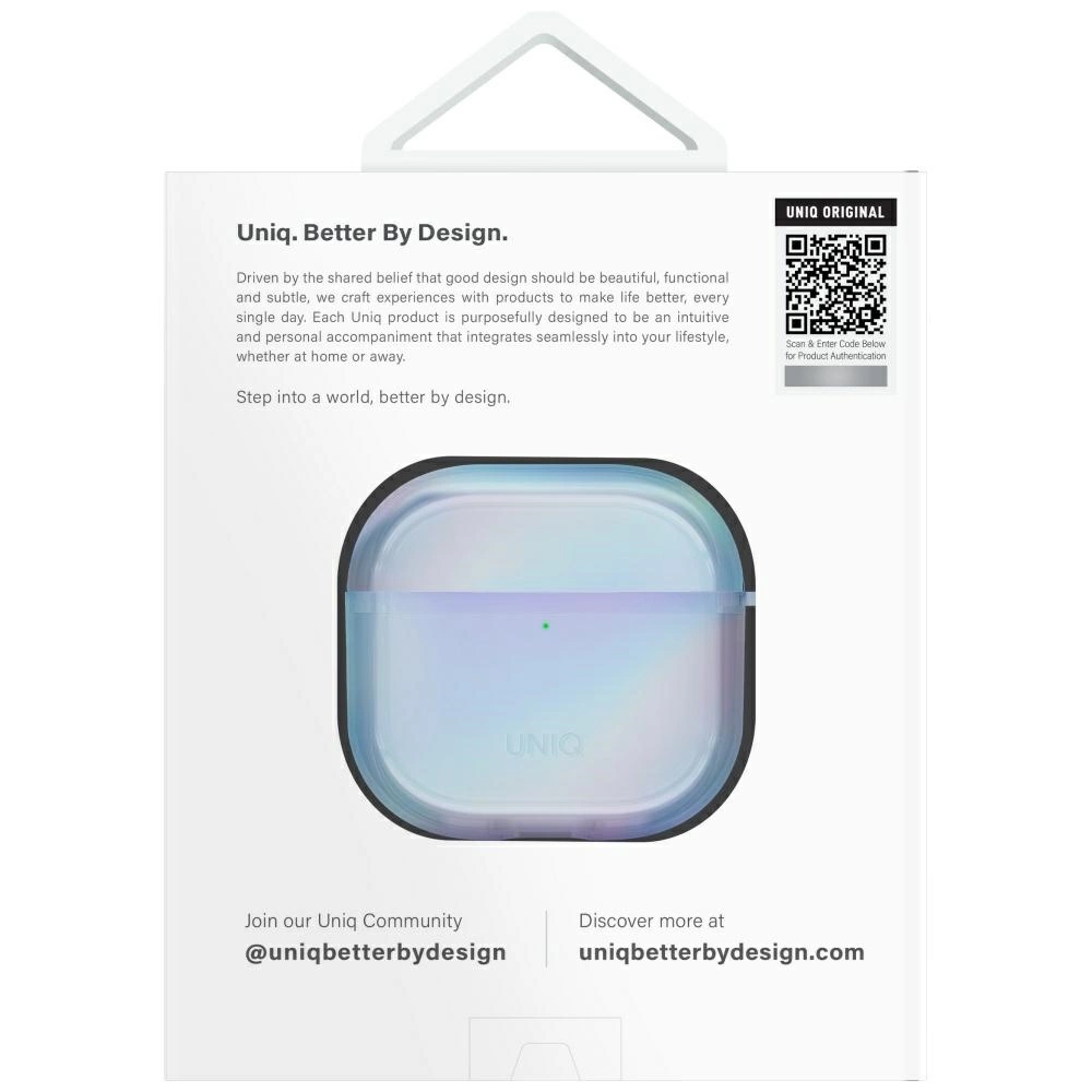 Uniq Iridescia case for AirPods 4 Hang Case - holo blueeng
