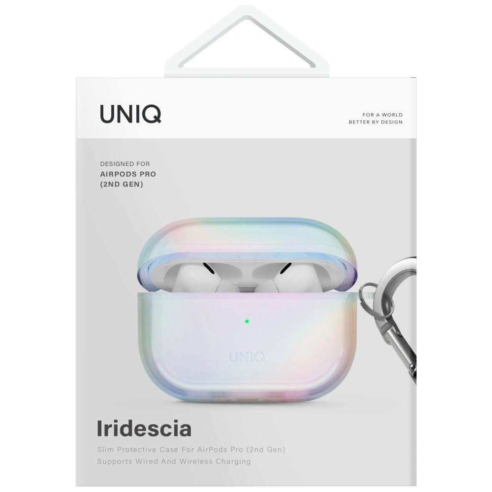 Uniq Iridescia Case for AirPods Pro 2 Hang Case - Holo Whiteeng