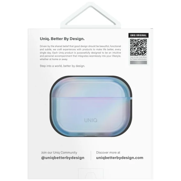 Uniq Iridescia case for AirPods Pro 2 Hang Case - holo blueeng