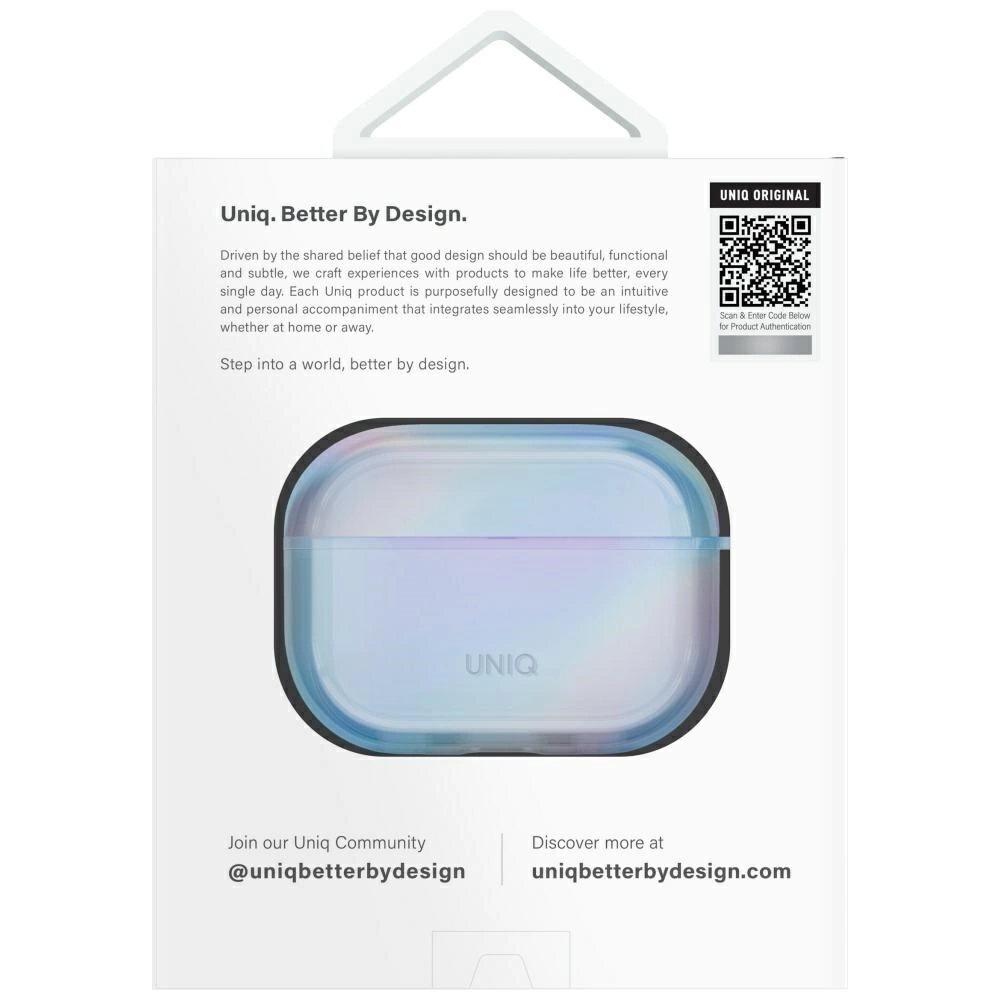 Uniq Iridescia case for AirPods Pro 2 Hang Case - holo blueeng