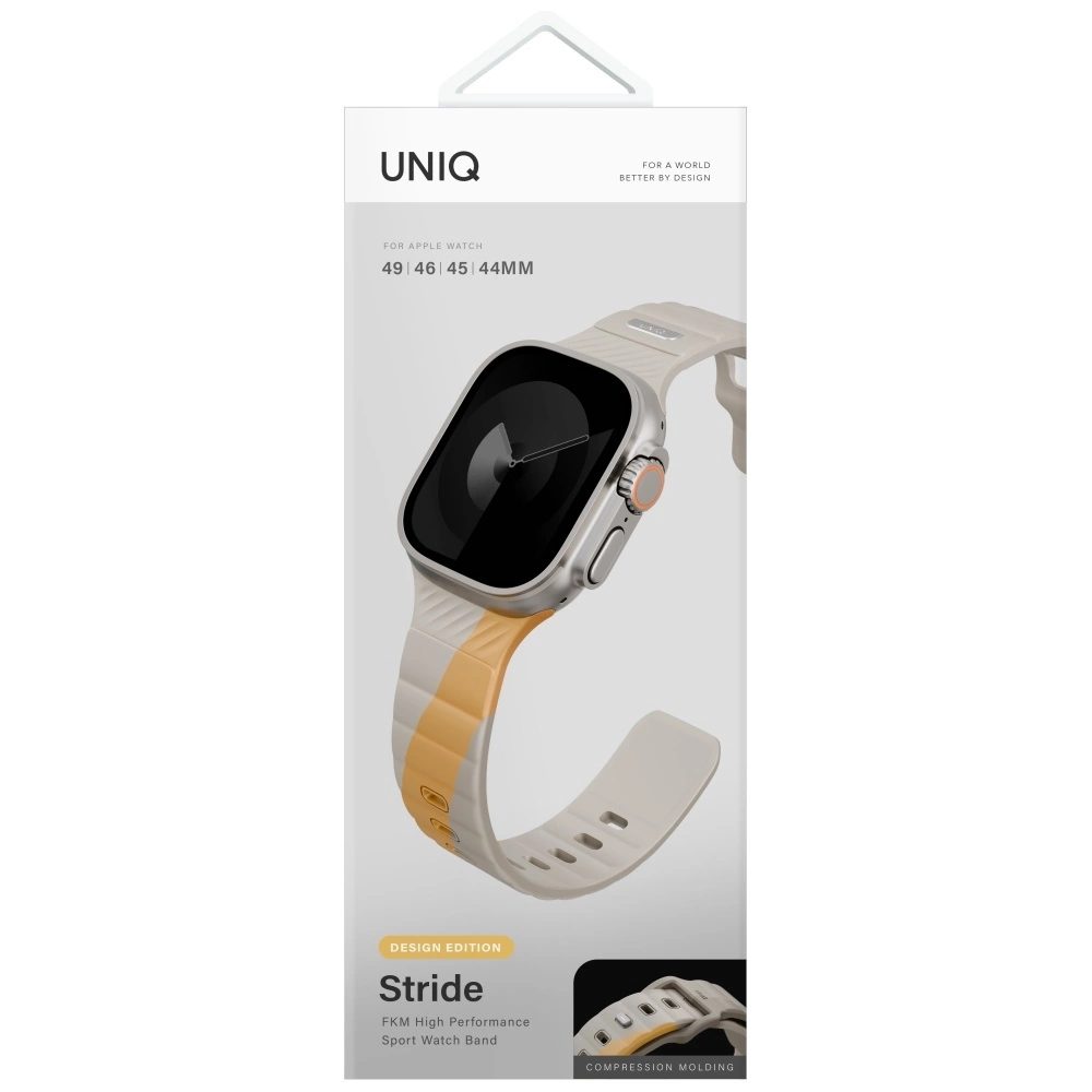Uniq Stride De Rubber Strap for Apple Watch 44 / 45 / 46 / 49 mm - Beigeeng