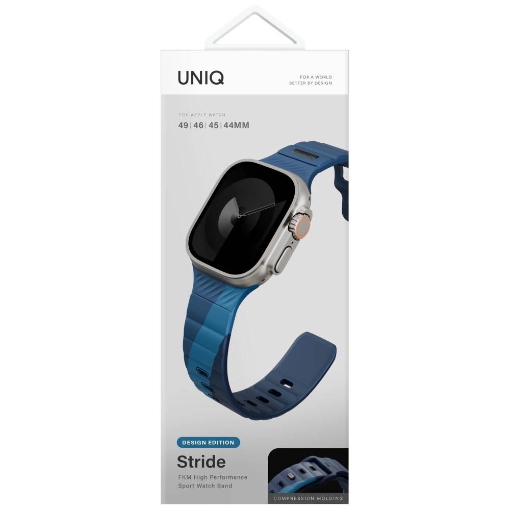 Uniq Stride De Rubber Strap for Apple Watch 44 / 45 / 46 / 49 mm - Blueeng