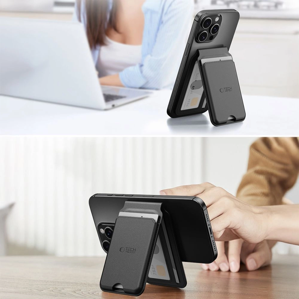 Tech-Protect MagWallet Stand MagSafe Universal Case - Blackeng