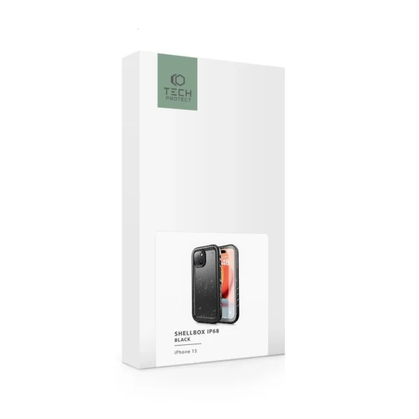Tech-Protect ShellBox IP68 Case for iPhone 15 - Blackeng
