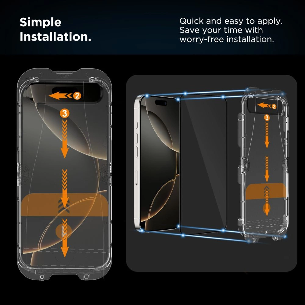 Tech-Protect Quick Set+ 2-pack tempered glass for iPhone 16 Pro Maxeng
