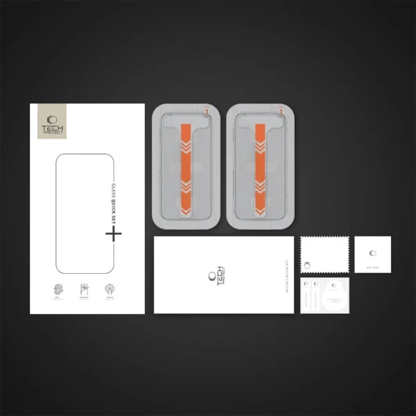 Tech-Protect Quick Set+ 2-pack tempered glass for iPhone 16 Pro Maxeng