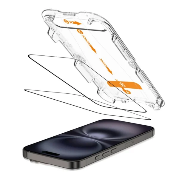 Tech-Protect Quick Set+ Tempered Glass 2-pack for iPhone 15 / 16eng