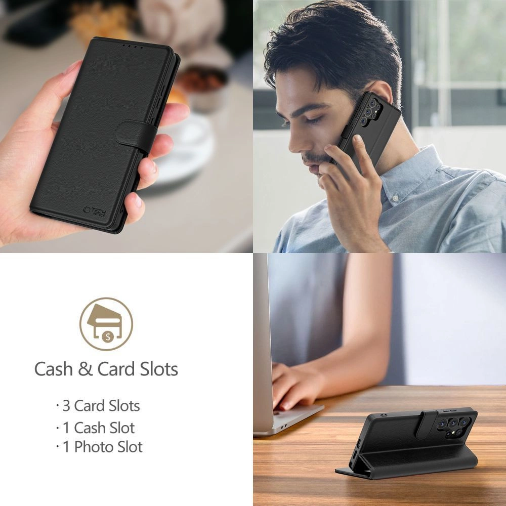 Tech-Protect Wallet case for Motorola Edge 60 Fusion - blackeng