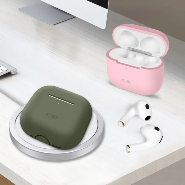 Tech-Protect Silicone Case for Apple AirPods 4 - Grayeng