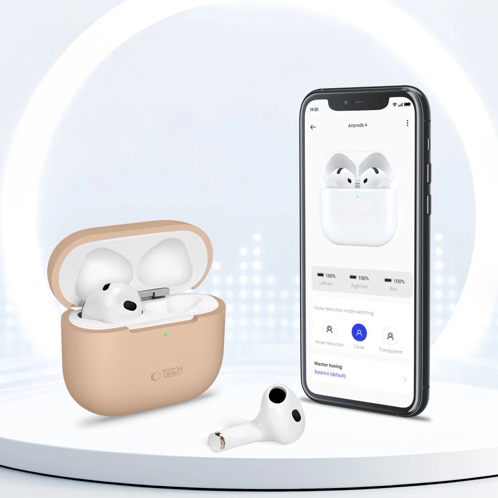 Tech-Protect Silicone Case for Apple AirPods 4 - Grayeng