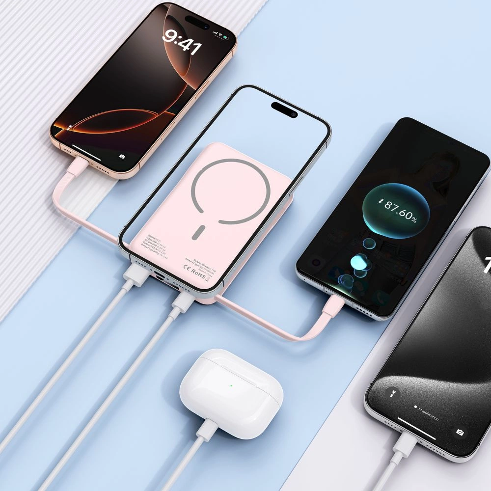 Powerbank Tech-Protect PB31 LifeMag MagSafe 10000 mAh - pinkeng