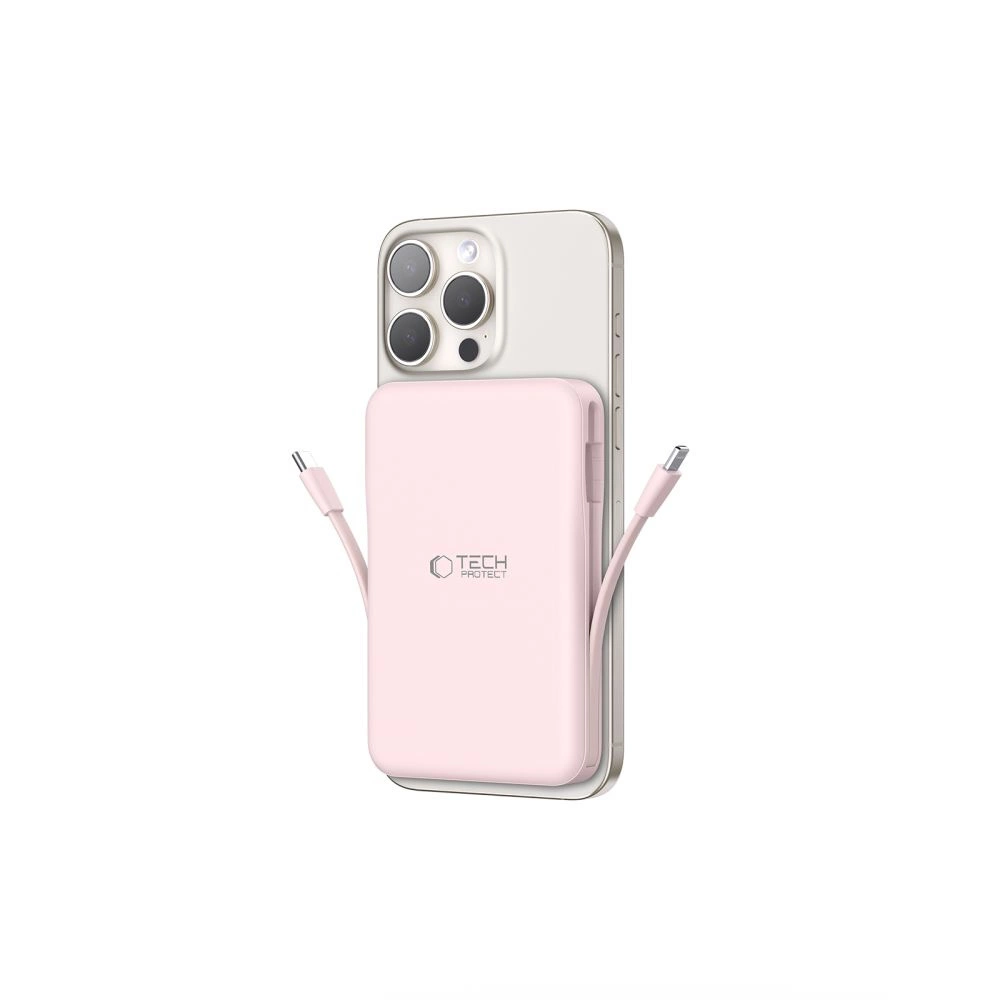 Powerbank Tech-Protect PB31 LifeMag MagSafe 10000 mAh - pinkeng