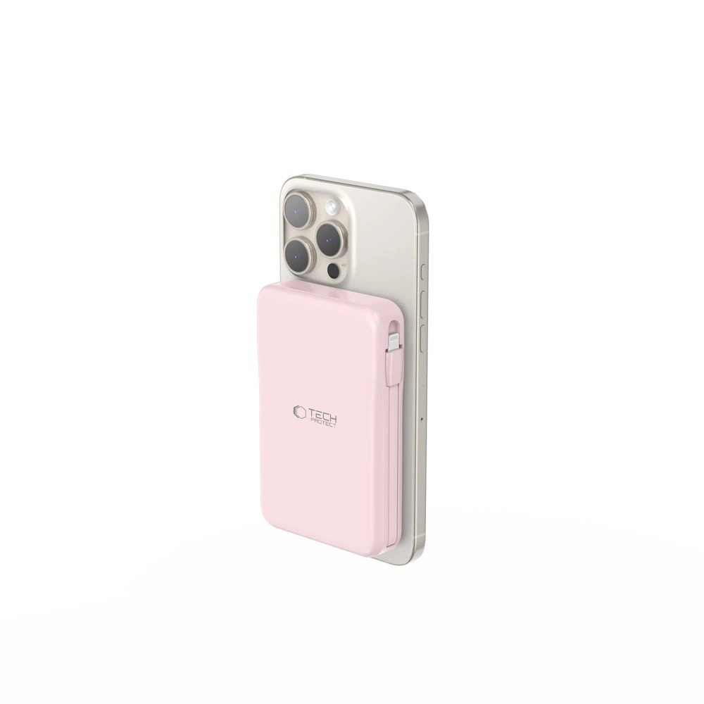 Powerbank Tech-Protect PB31 LifeMag MagSafe 10000 mAh - pinkeng