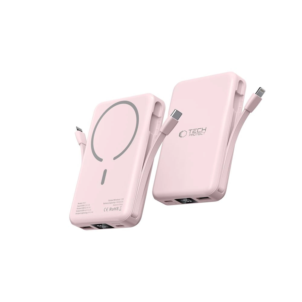 Powerbank Tech-Protect PB31 LifeMag MagSafe 10000 mAh - pinkeng