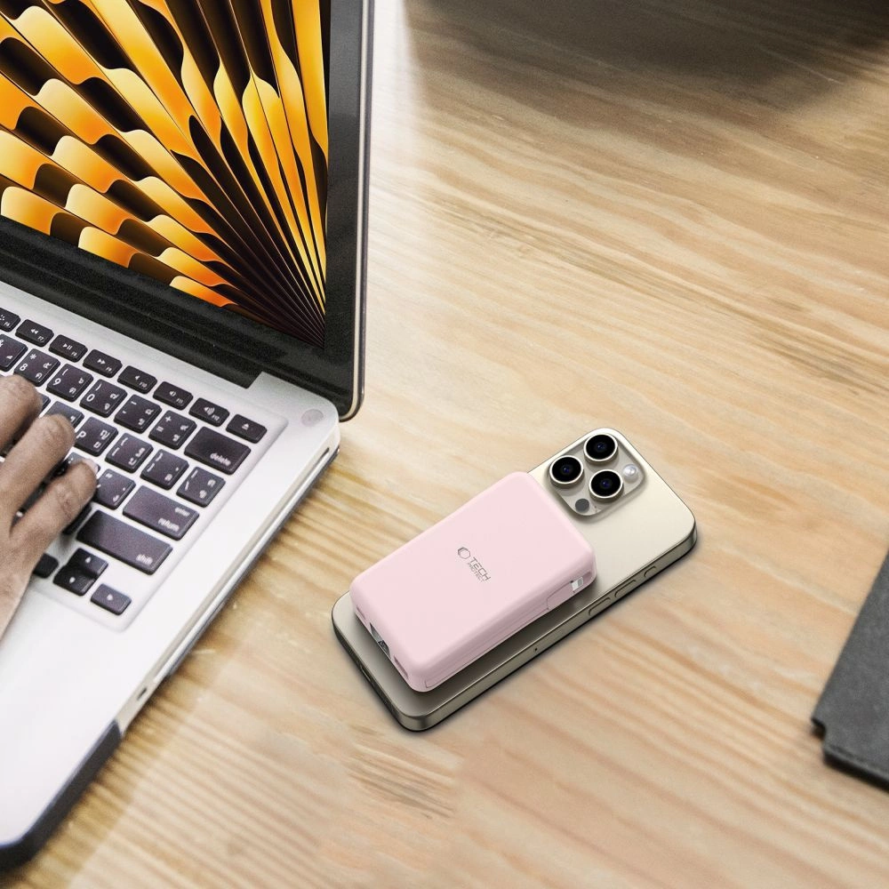 Powerbank Tech-Protect PB31 LifeMag MagSafe 10000 mAh - pinkeng
