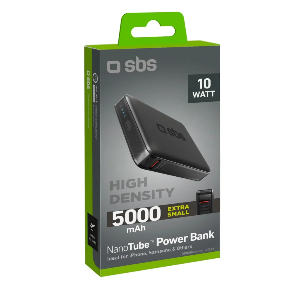 Powerbank SBS NanoTube 5000 mAh High-Density - blackeng