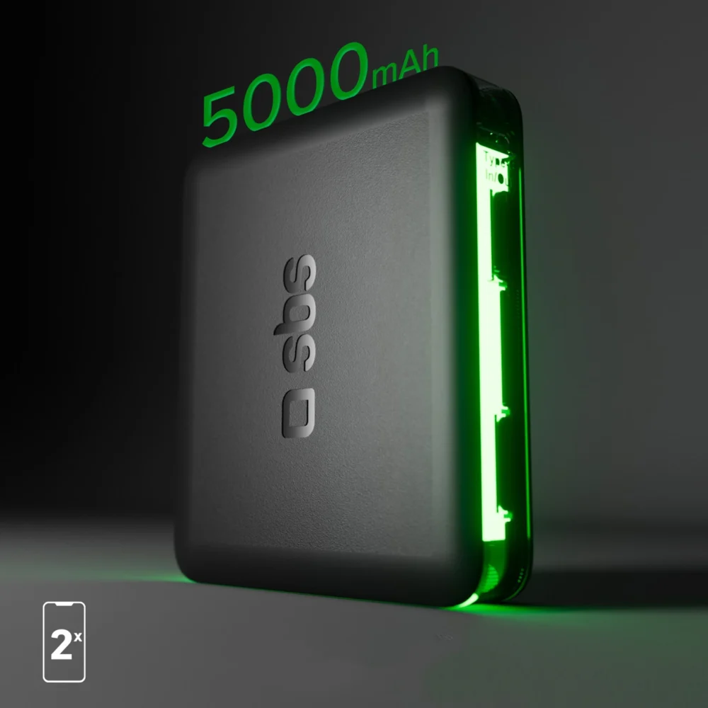 Powerbank SBS NanoTube 5000 mAh High-Density - blackeng