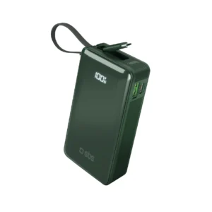 Powerbank SBS 10000 mAh 20W with built-in USB-C cable and digital display - greeneng