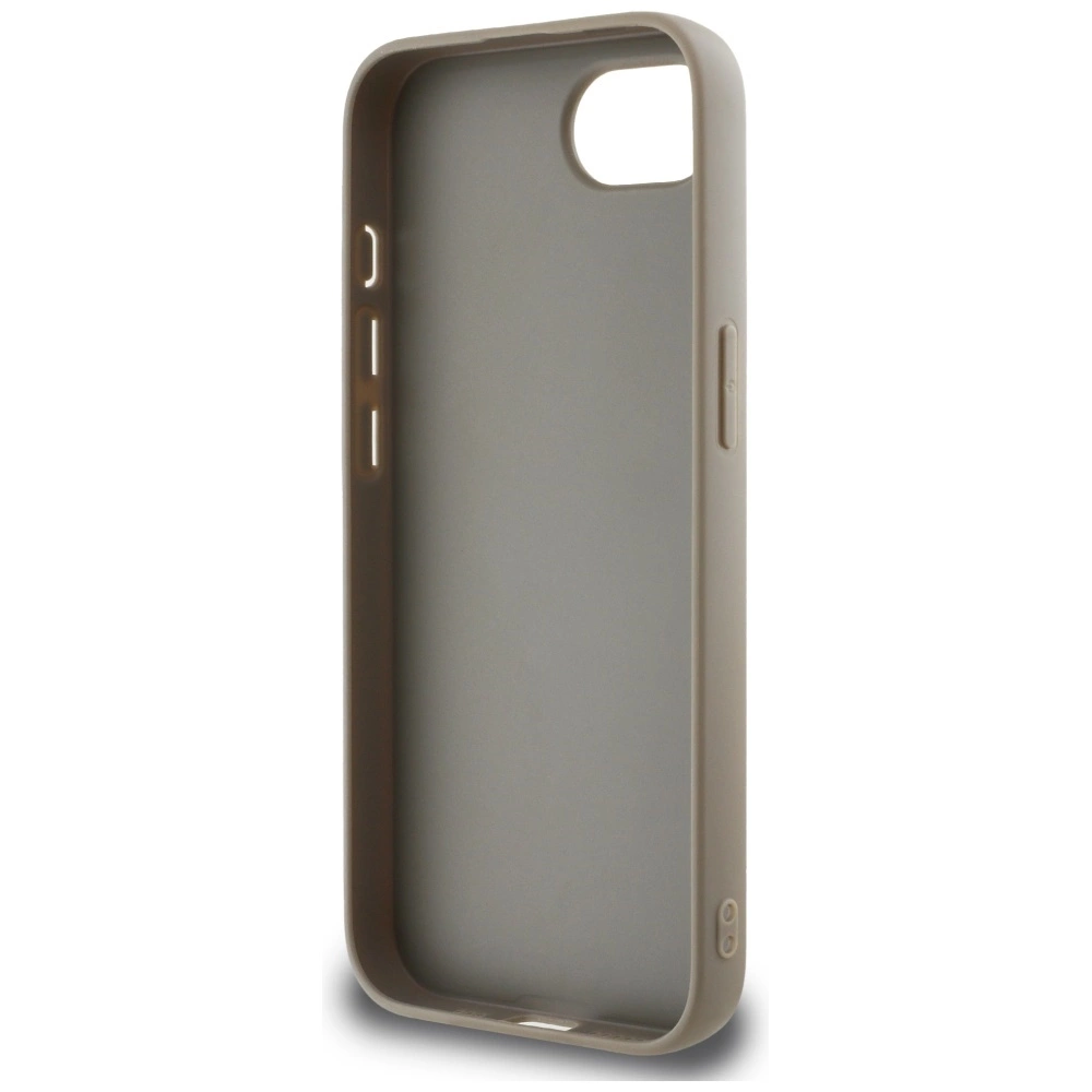 DKNY Repeat Texture Pattern with Tonal Stripe iPhone 16e Case - Beigeeng