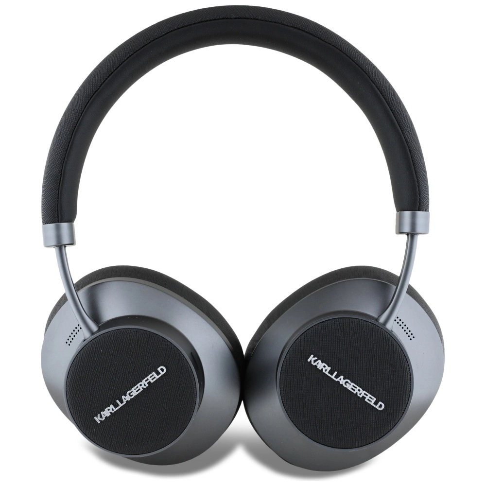Karl Lagerfeld Saffiano Elongated Bluetooth ANC On-Ear Headphones - Blackeng