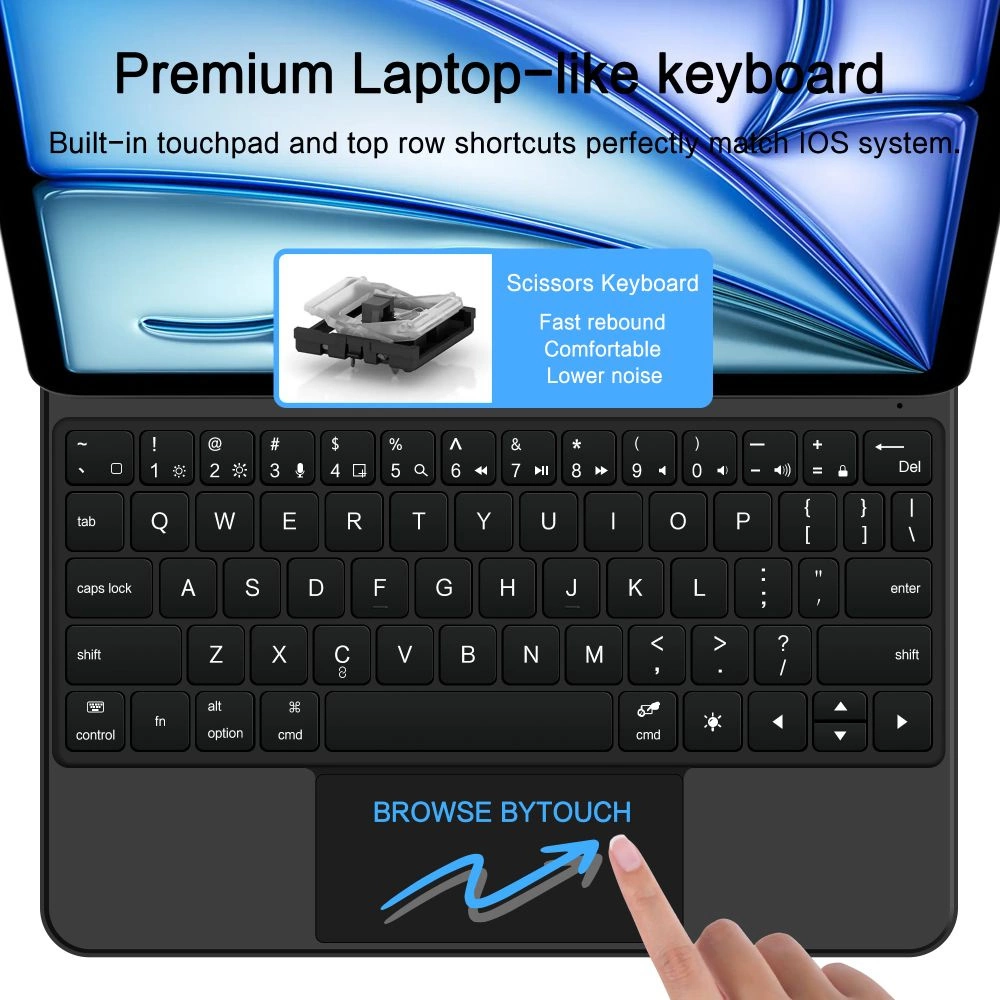 Tech-Protect Smartcase Magnetic with Keyboard for iPad Air 10.9” 2020 / 2022 / iPad Air 11” 2024 / 2025 - Blackeng