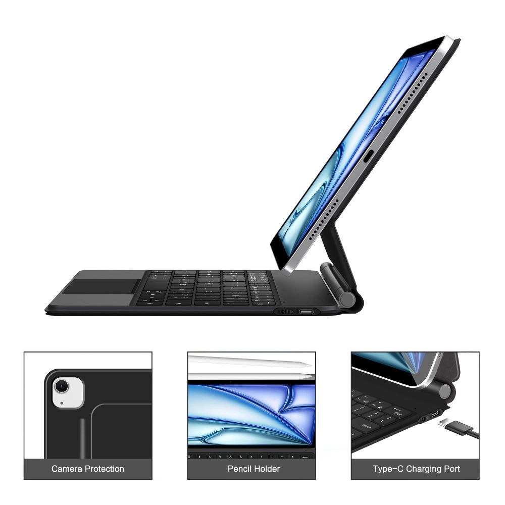 Tech-Protect Smartcase Magnetic with Keyboard for iPad Air 10.9” 2020 / 2022 / iPad Air 11” 2024 / 2025 - Blackeng