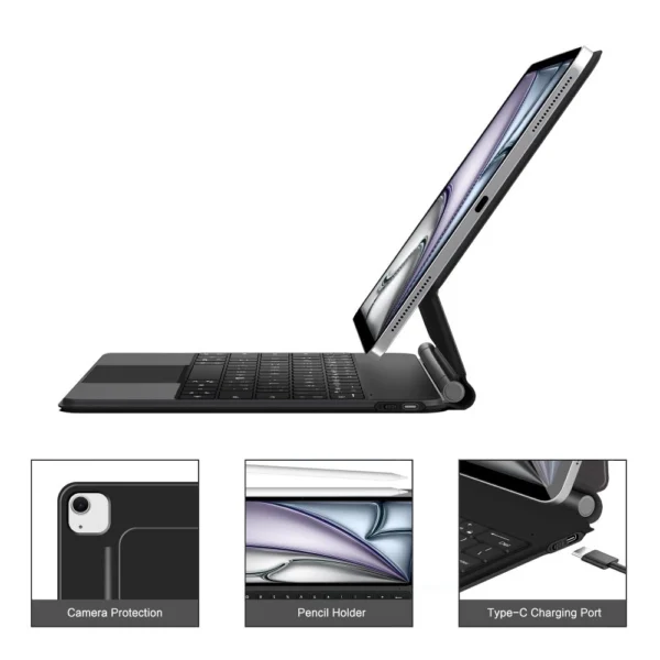 Tech-Protect Smartcase Magnetic with Keyboard for iPad Pro 12.9” 2020 / 2021 / 2022 / iPad Air 13” 2024 / 2025 - Blackeng