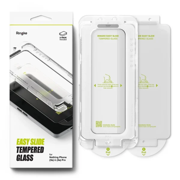 Ringke Easy Slide Tempered Glass 2-pack for Nothing Phone 3A / 3A Pro - Cleareng