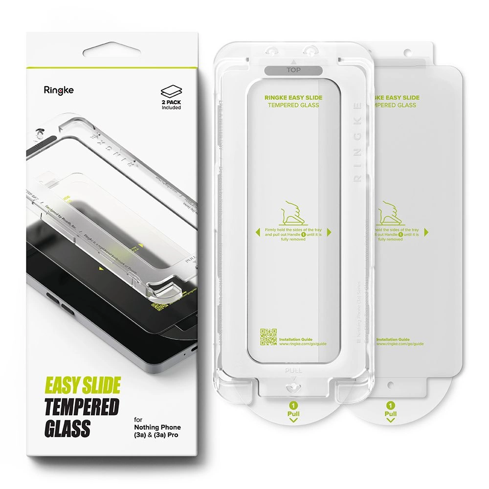 Ringke Easy Slide Tempered Glass 2-pack for Nothing Phone 3A / 3A Pro - Cleareng