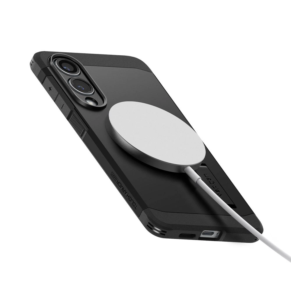 Spigen Tough Armor MagSafe case for Samsung Galaxy S25 Edge - blackeng