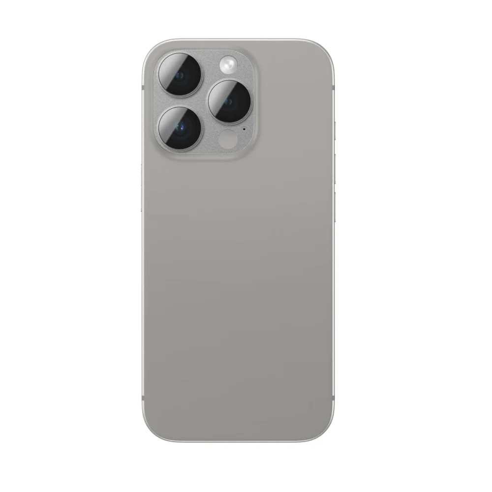 AmazingThing Aviation-Grade Alloy Tempered Glass Lens for iPhone 16 Pro / 16 Pro Max Camera Lens - Grayeng