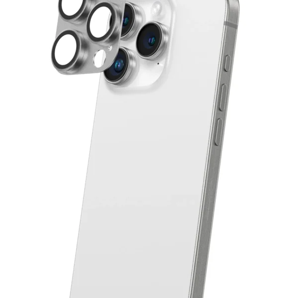 AmazingThing Aviation-Grade Alloy Tempered Glass Lens for iPhone 16 Pro / 16 Pro Max Camera Lens - Grayeng