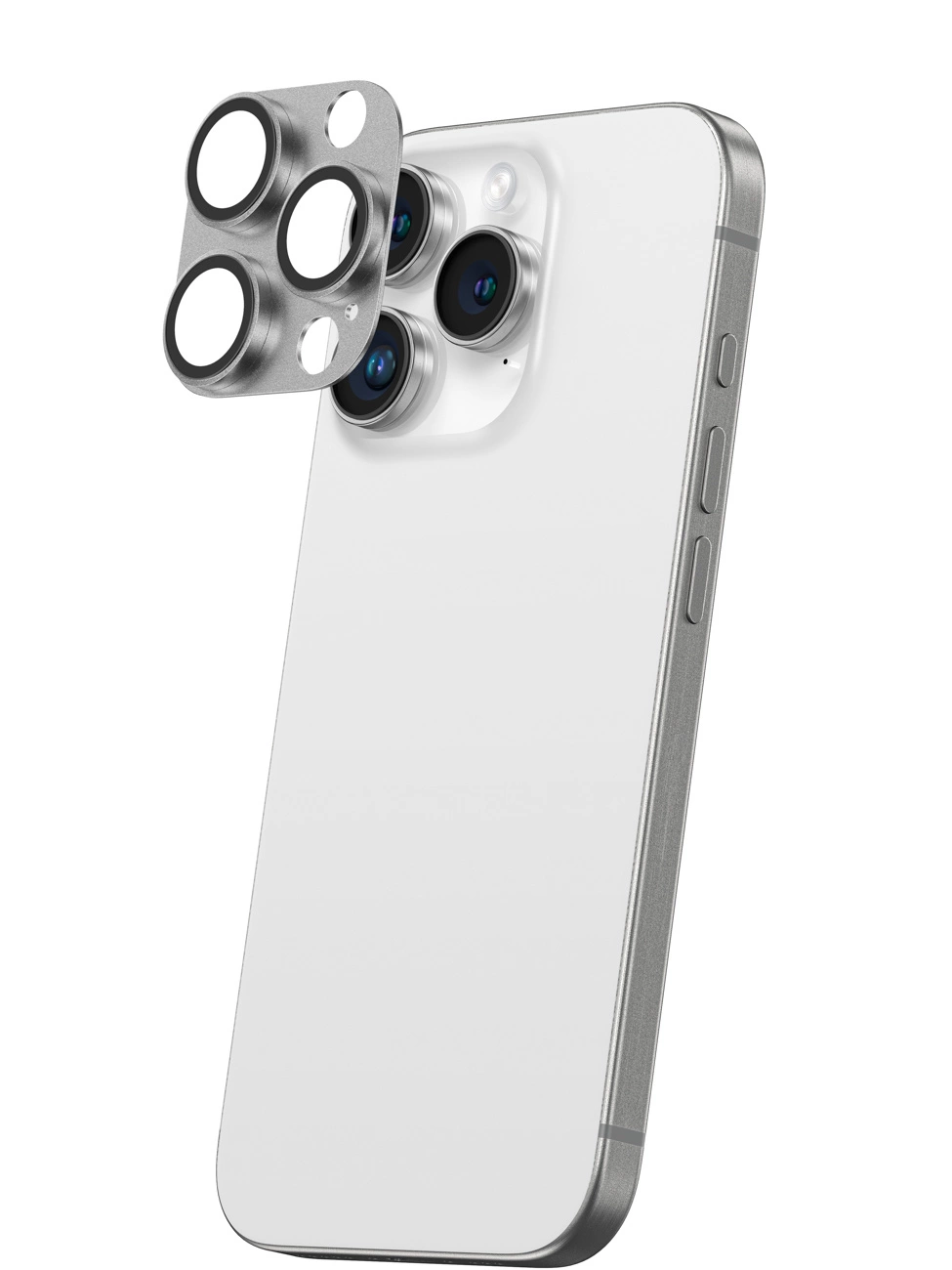 AmazingThing Aviation-Grade Alloy Tempered Glass Lens for iPhone 16 Pro / 16 Pro Max Camera Lens - Grayeng