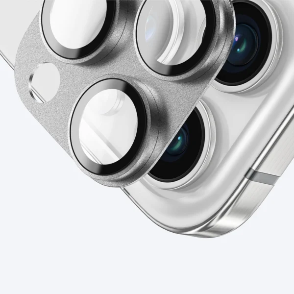 AmazingThing Aviation-Grade Alloy Tempered Glass Lens for iPhone 16 Pro / 16 Pro Max Camera Lens - Grayeng