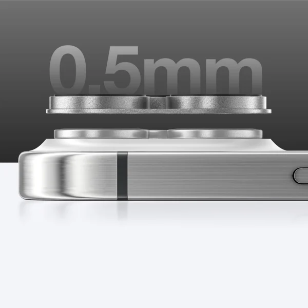 AmazingThing Aviation-Grade Alloy Tempered Glass Lens for iPhone 16 Pro / 16 Pro Max Camera Lens - Grayeng