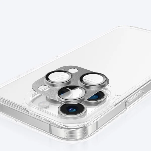 AmazingThing Aviation-Grade Alloy Tempered Glass Lens for iPhone 16 Pro / 16 Pro Max Camera Lens - Grayeng
