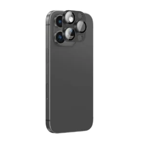 AmazingThing Aviation-Grade Alloy Tempered Glass Lens for iPhone 16 Pro / 16 Pro Max Camera Lens - Blackeng