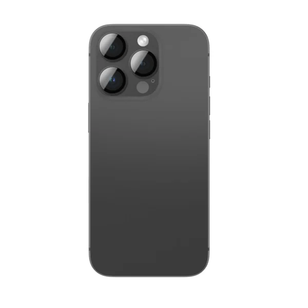 AmazingThing Aviation-Grade Alloy Tempered Glass Lens for iPhone 16 Pro / 16 Pro Max Camera Lens - Blackeng