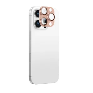 AmazingThing Aviation-Grade Alloy Tempered Glass Lens for iPhone 16 Pro / 16 Pro Max Camera Lens - Rose Goldeng