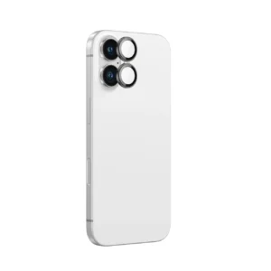 AmazingThing AR Aluminum 2 Lens Glass with Camera Lens Frame for iPhone 16 / 16 Plus - Blackeng