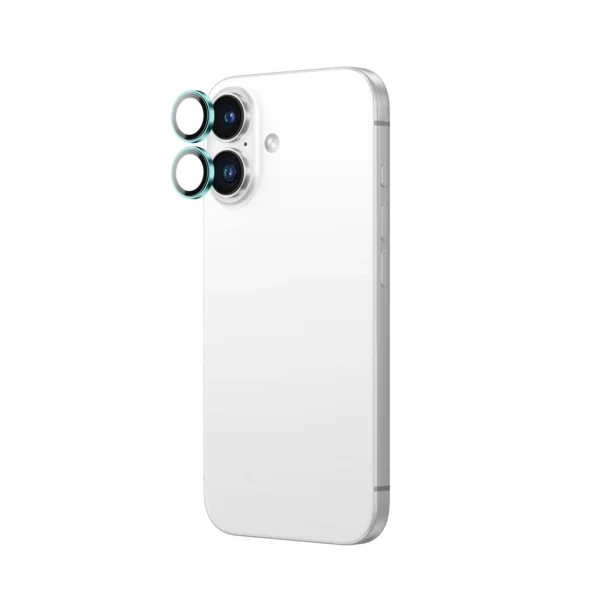 AmazingThing AR Aluminum 2 Lens Glass with Camera Lens Frame for iPhone 16 / 16 Plus - Greeneng